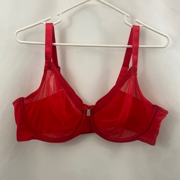 Curvy Couture Women’s Red Lace 42DD Bra - Picture 1 of 9